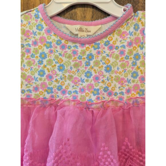 Matilda Jane 12-18 mo Dreams Come True Dress Tutu Ruffle Party Pink EUC - Picture 3 of 6